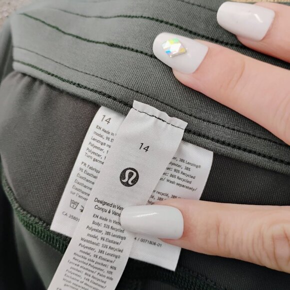 Lululemon Softstreme High-Rise Pant Size 14 r Grey Eucalyptus - Picture 11 of 14